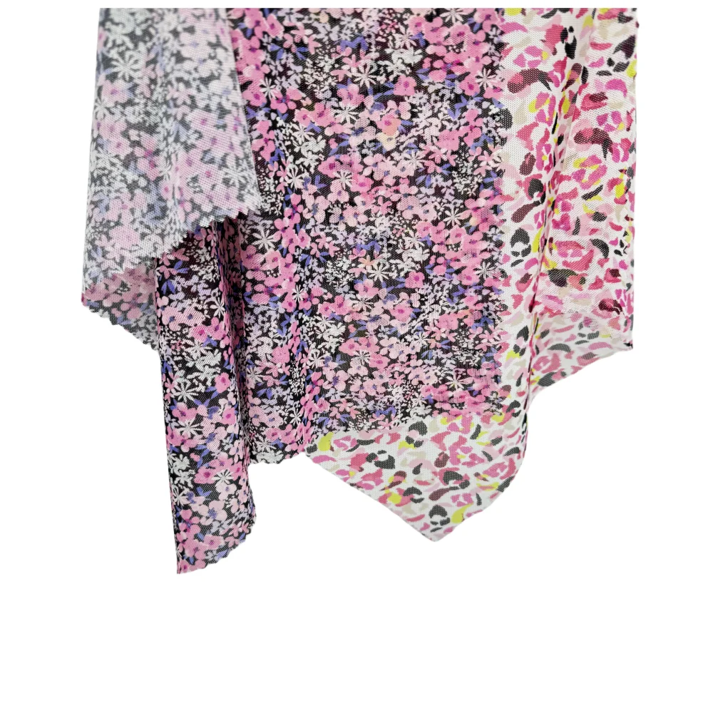 Polyester spandex  breathable sublimation print mesh fabric for underwear lining