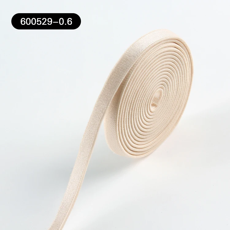 6mm custom colors shiny satin bra strap elastic tape underwear accessories