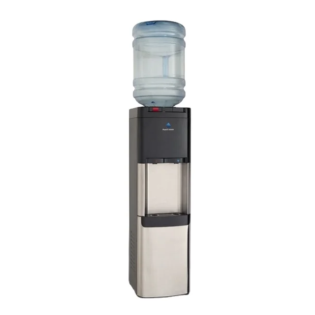 Self clean top loading stand bottle water cooler, cold and hot water stainless steel front panel