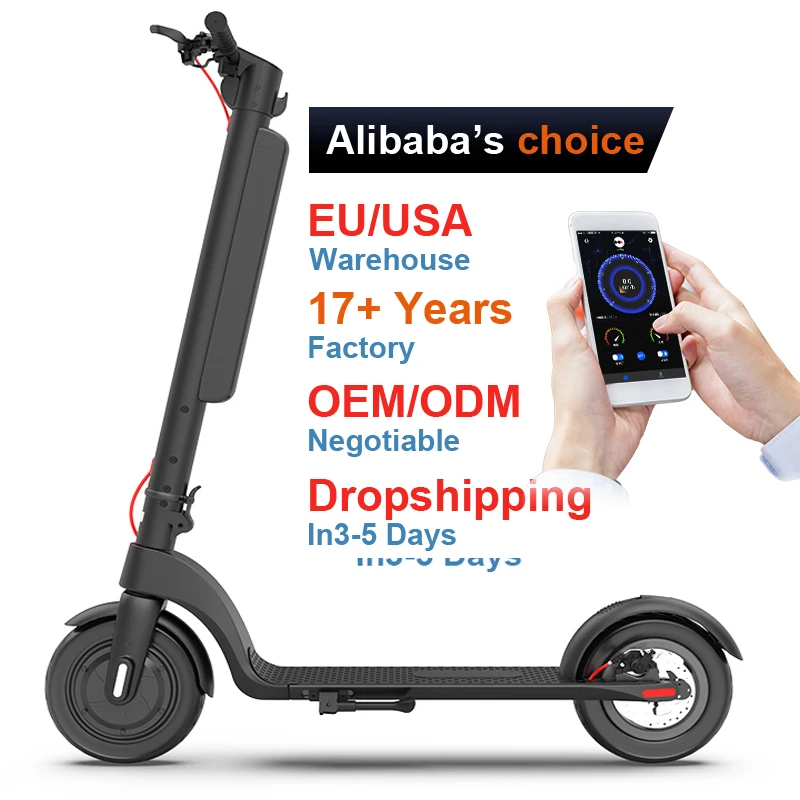 2024 EU USA warehouse 350W Kick Scooters X7 X8 Foldable Two Wheels Motor Removable Battery Electric E Scooter For Adult Raycool