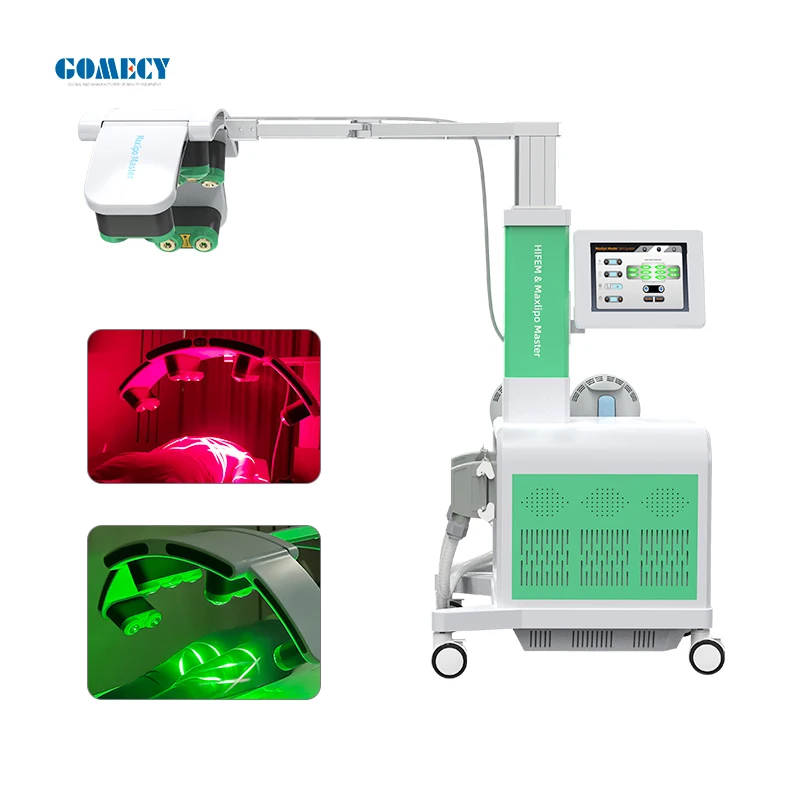 Body Beauty Equipment 10d Maxlipo with HIEMT Master Laser Cold Lipo Laser with 10 Light Panels Green red Laser Burning Fat Machi