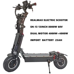 REALMAX SN-13 72V 15000w 8000w 60V big wheels aluminum alloy electric scooters for adults