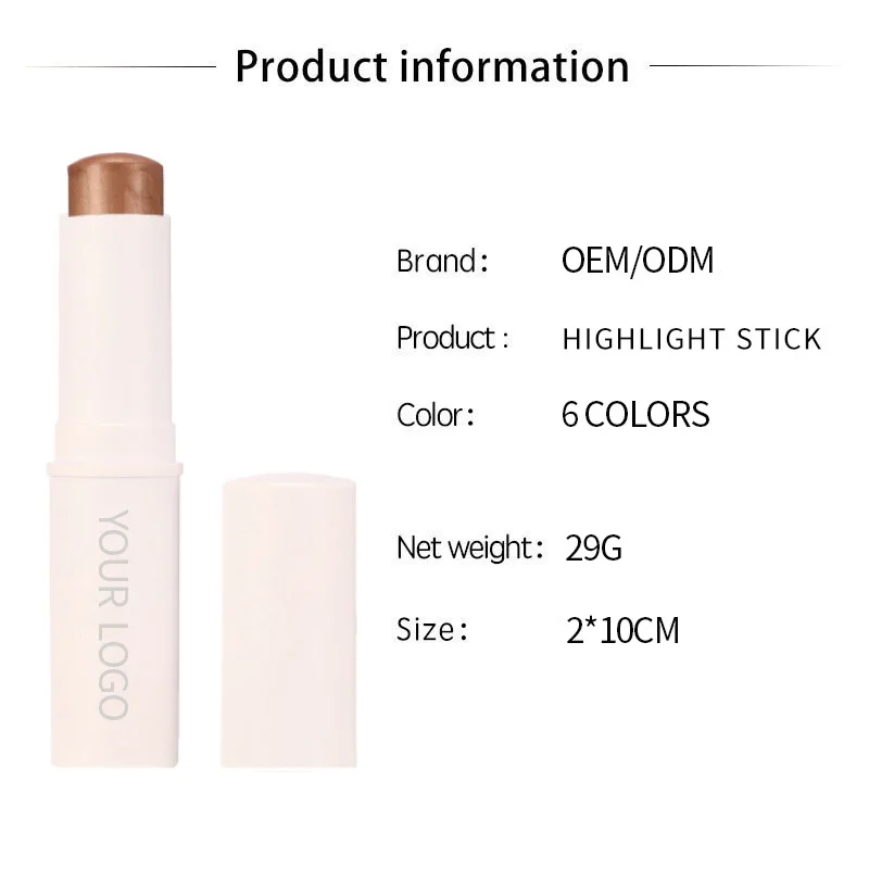 Private label highlighter multi stick makeup whitening foundation stick palette no logo