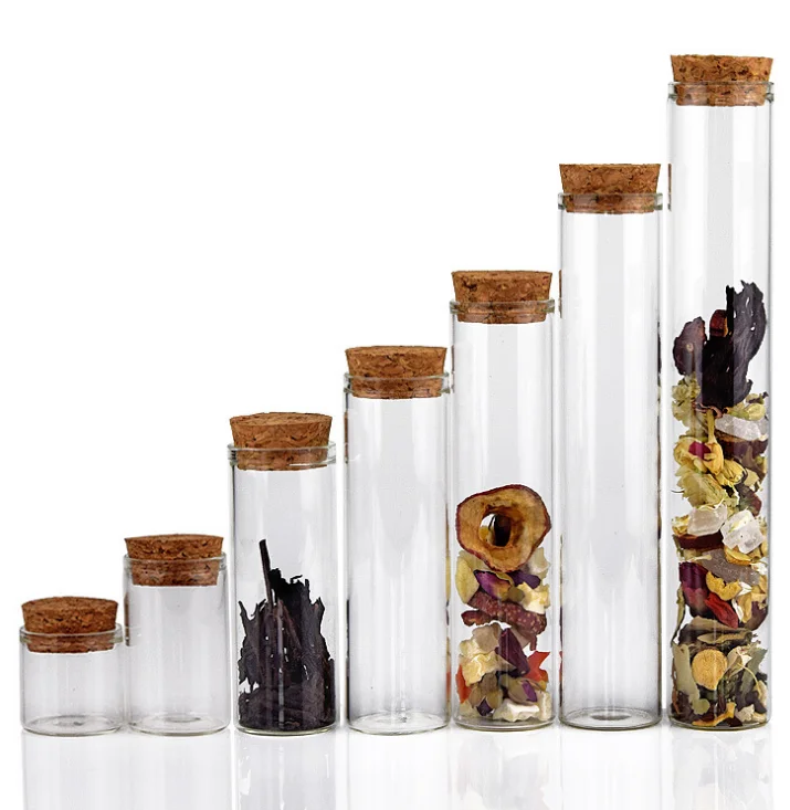 Wholesale 15ml Storage Bottles Glass Tube Message Clear Small Jar Mini Wishing Bottle