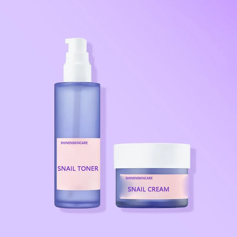 Korea Skin Care Products Remove Fine Line Serum Anti Aging Anti Acne Snail Toner Set