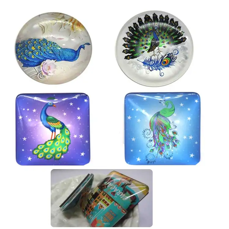 Wholesale Custom glass high quality Printed 3D Resin United States Souvenir Fridge Magnet