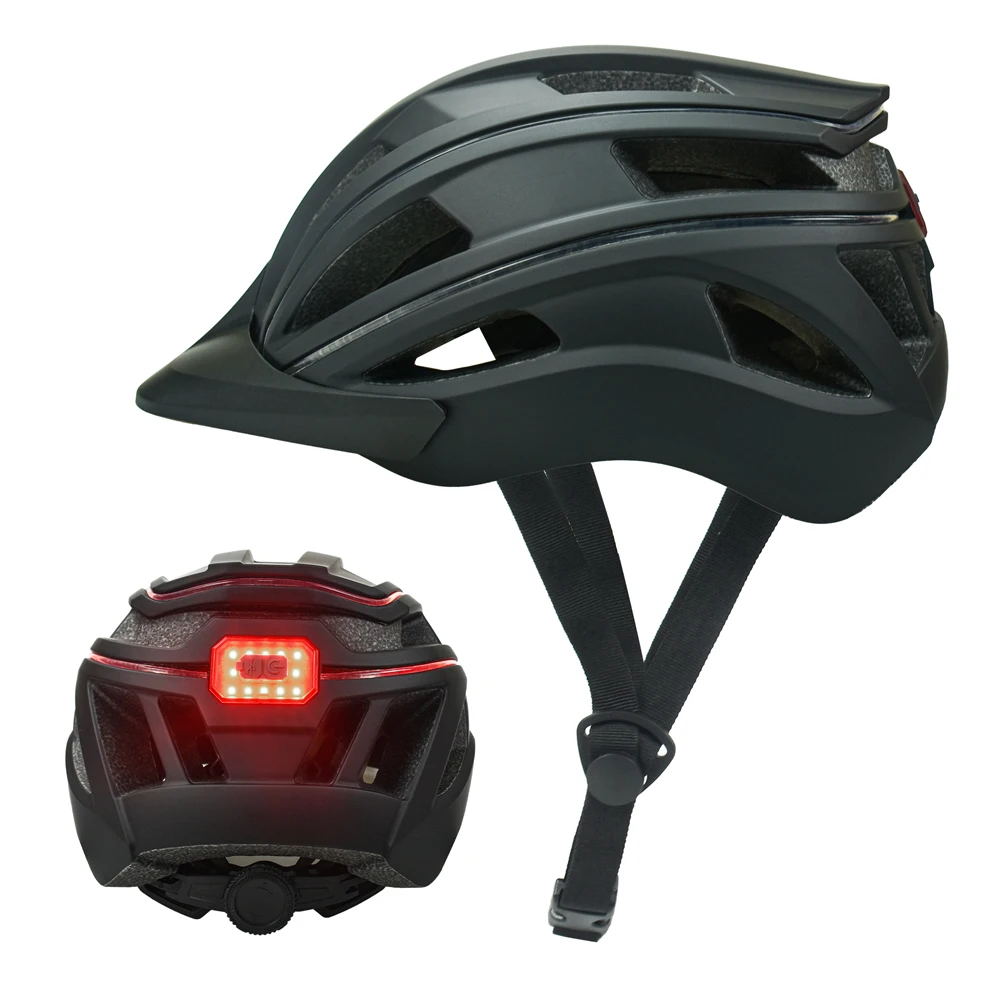 Factory Custom Adult Mtb Bike Sport Helmet With Light And Led Strip Bicycle Helmet With Visor Mtb Adults Bicycle Helmet With Led