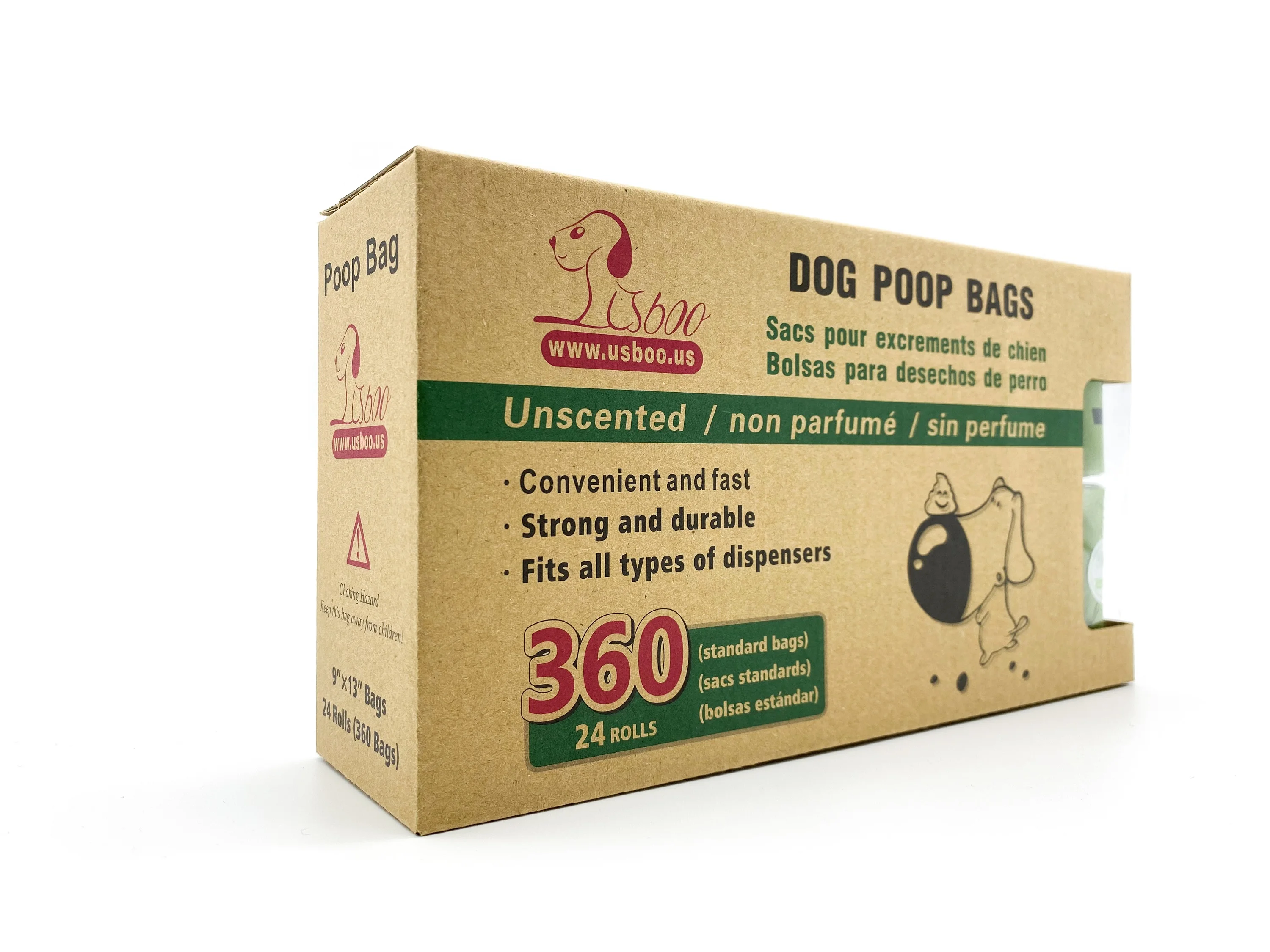 Eco Friendly Dog Poo bag Biodegradable Professional Manufacturer 100% Compostable Plastic Doggy Poop Bag Holder