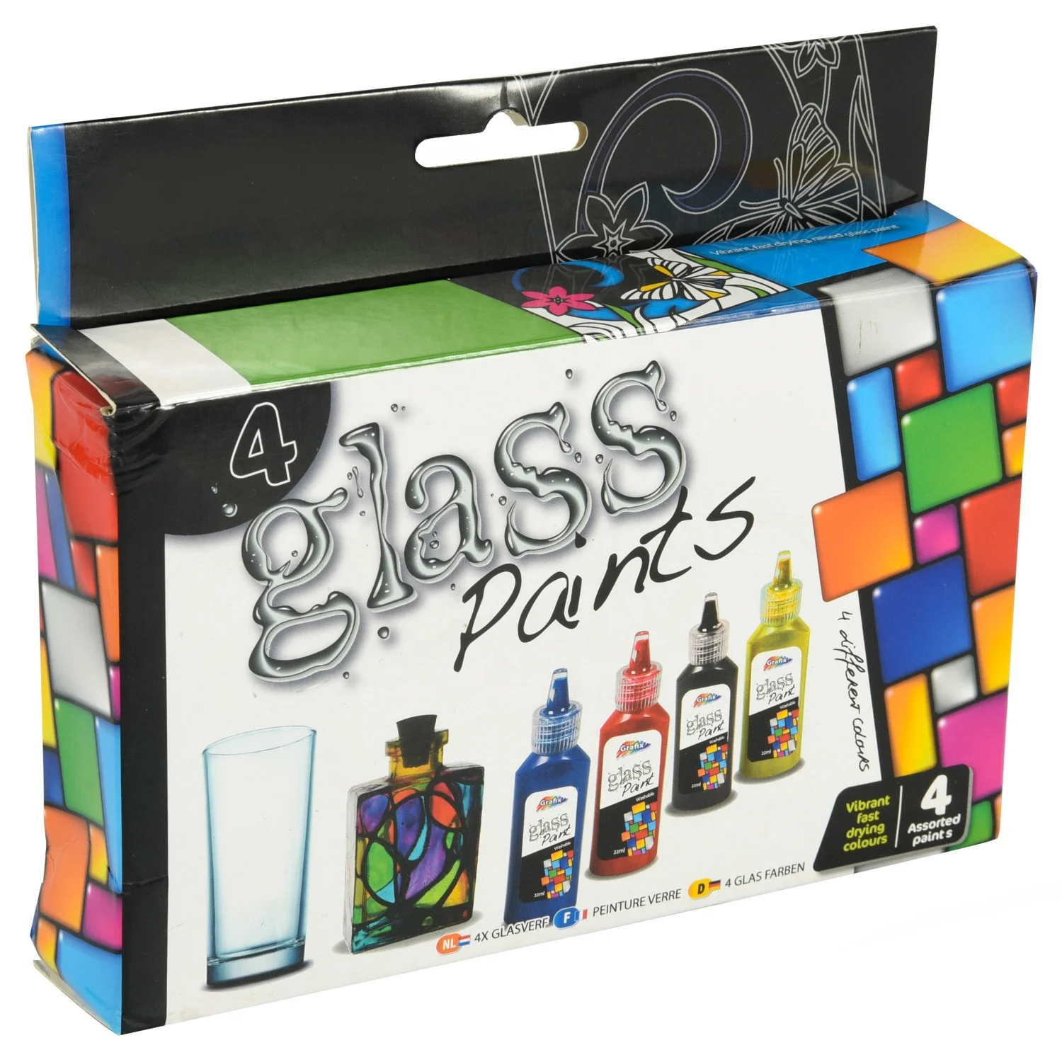 crystal temper stained glass paint kit  glass enamel framed painting wall art hand painted painting for glass cup