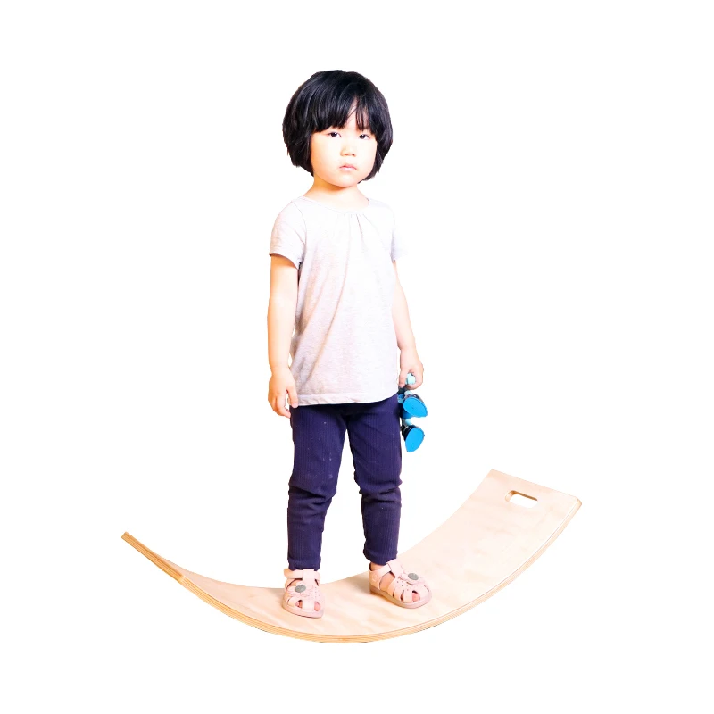 Nashow LMRK-005 High Quality Kid Montessori Furniture Wooden Toy Balance Board Rocker Board Montessori Rocker