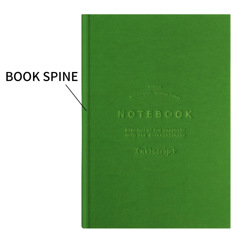 custom cloth material A5 green Spine Notebook Cover purple Eco-Friendly Recycled beige Leather brown Journal