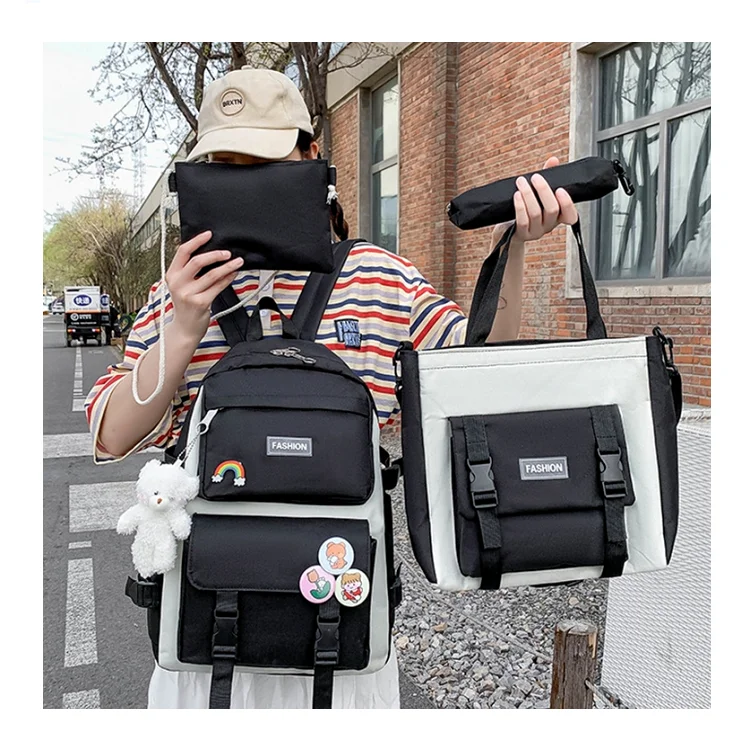 2022 New 3 in 1 Among Us Custom School Bag Set with Pencil Case and Lunch Bag Wholesale School Bags