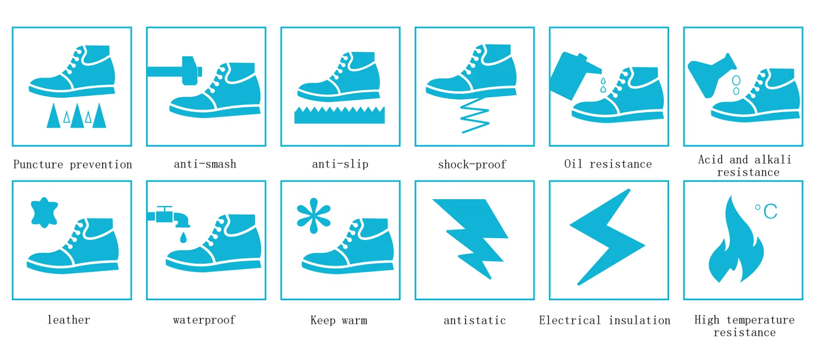 SKPURE rubber PU sole breathable Anti-smashing Non-slipping steel toe safety shoes for workshop industrial construction
