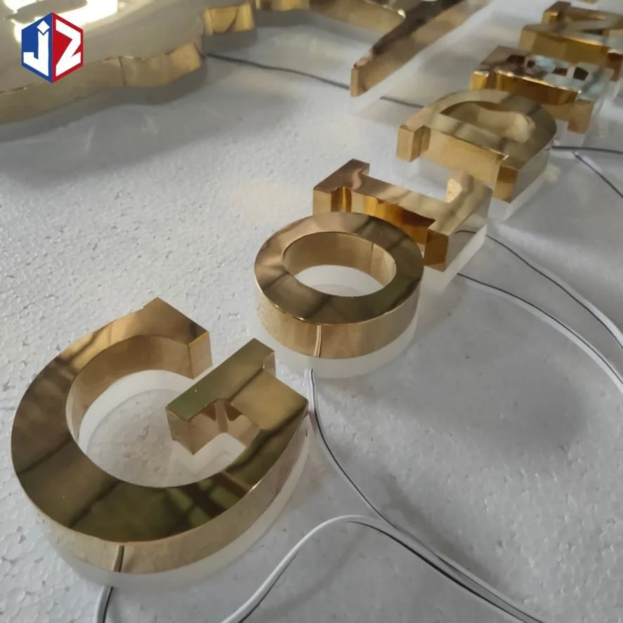 JINGJONG Manufacturer Custom 3D Led Backlit Letter Signage Company Logo Electronic Signs
