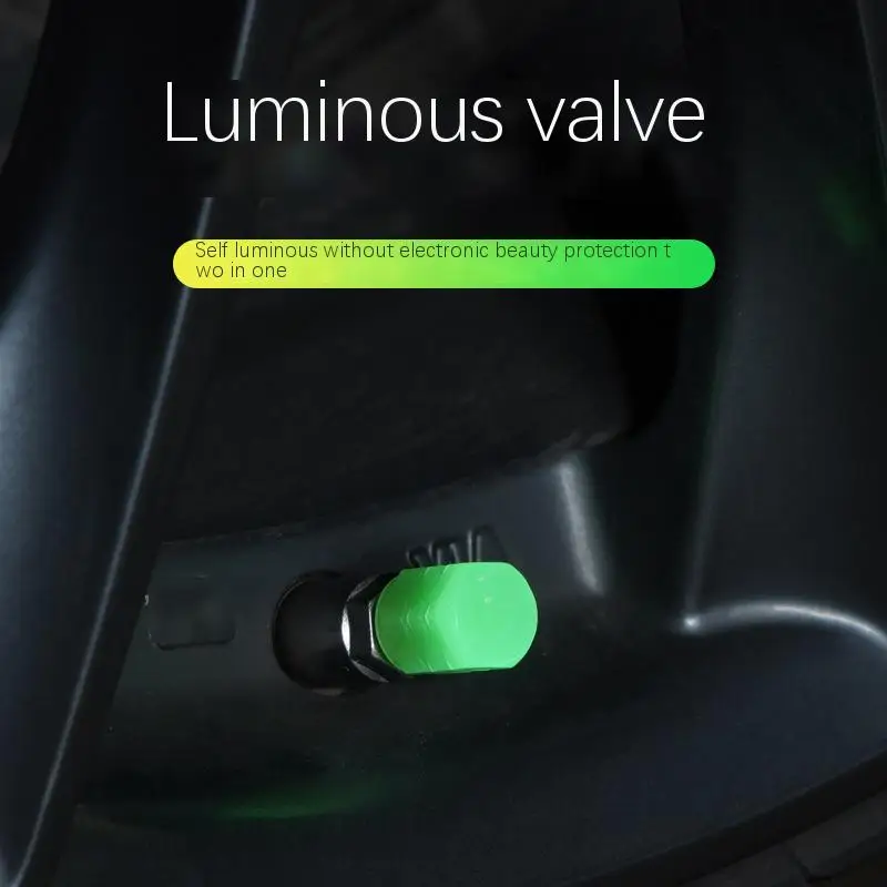 Luminous tire air valve cap automobile valve cap Motorcycle truck vacuum tire air nozzle luminous valve core cover