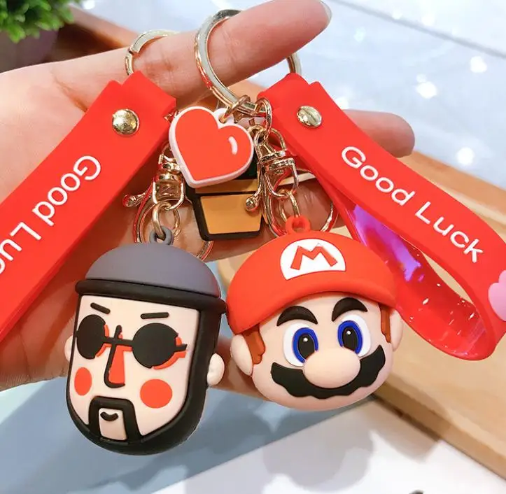 
 Брелок в виде супермарио, куклы, ювелирные изделия, подвески, брелок в виде Марио, рождественские подарки, экшн-фигурки, бесплатная доставка  