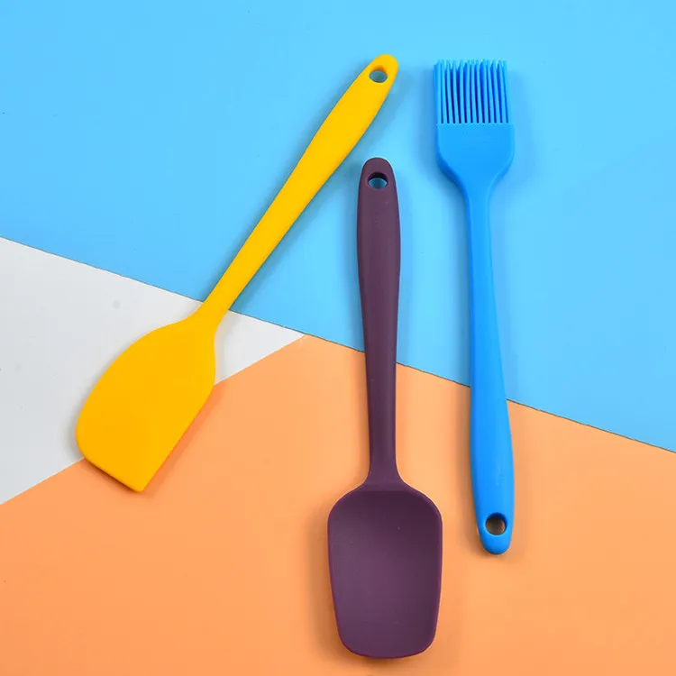 7 piece new BPA free personalized silicone spatula & spoonula set