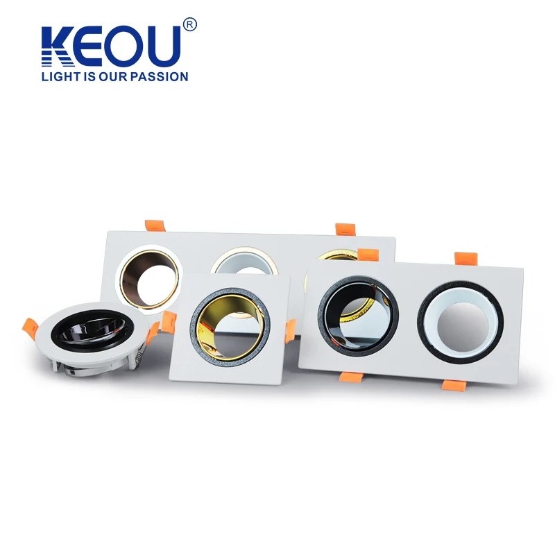 Keou Adjustable 5W 7W Rooms Lights Spot Light Square Round Frame Downlight