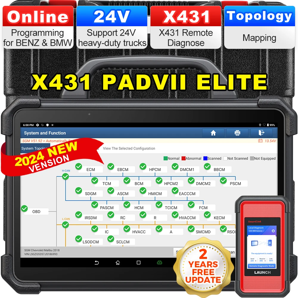 LAUNCH X431 PAD VII 7 X-431 PAD7 ELITE MAX OBD диагностический сканер
