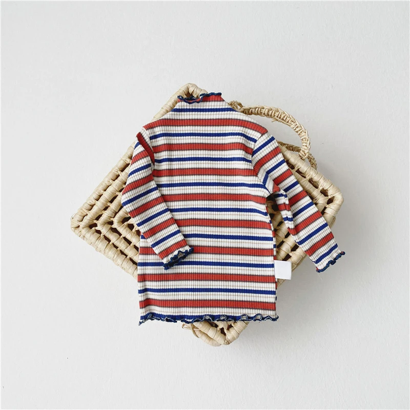 
Q2-baby 3557 China Supply Toddler Long-Sleeve T-Shirt Striped Baby T Shirts Clothing 