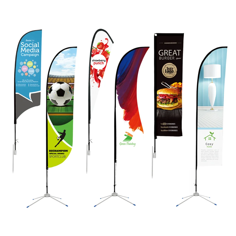 Single Sided Dropshipping Swooper Flag Premium Quality Sailing Banner for Campaign