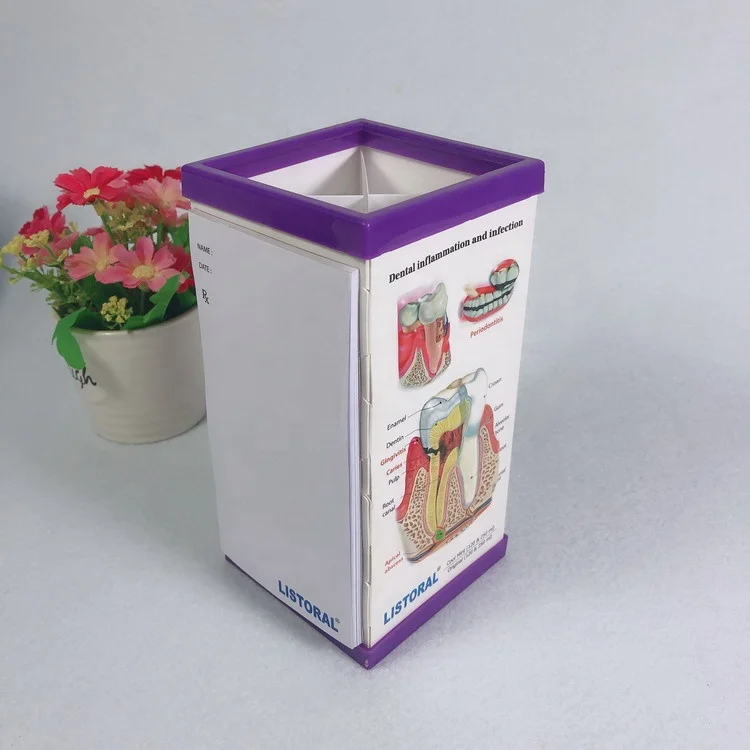 customized 3D plastic PVC pen holder 3D embossed pen holder for Medical promotional gifts