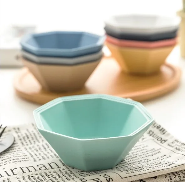 bulk chinese ceramic sala bowls with geometric matte sala bowls for kids