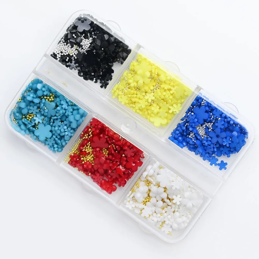 Акриловые цветы подвески для дизайна ногтей металлические бусины жемчужный дизайн милые 3D Подвески украшения маникюра со