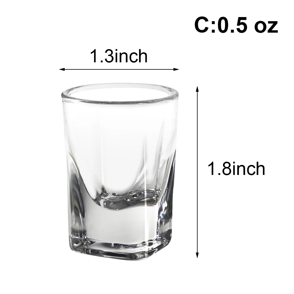 Hot Sell Custom Logo 12pcs American Style Shot Glass Sublimation Shot Slasses