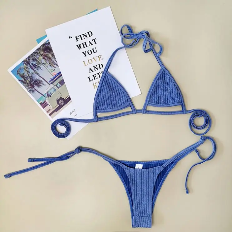 2022 new best-selling new design women sexy beautiful swimsuits bikini beachwear color blended straps bikini for girl swimwear