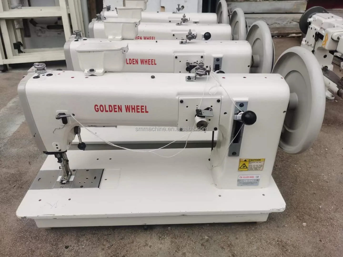 Used Golden Wheel CS-243 Unison Feed Sewing Machine Heavy Duty Industrial Sewing Machines
