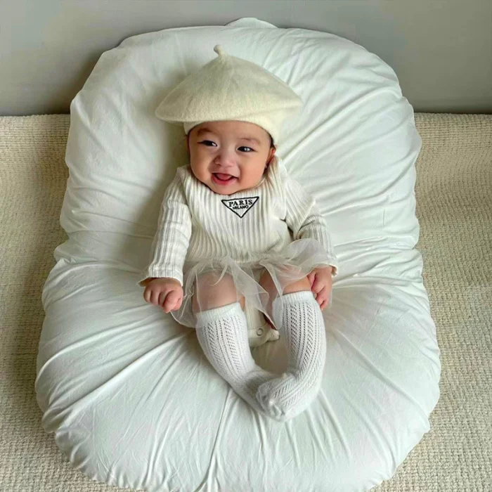 Spring Winter Fall Infant Toddler Long Sleeved Romper Baby Girl Kids Cotton Lace Bubble Skirt Onesie Jumpsuit Children Clothing