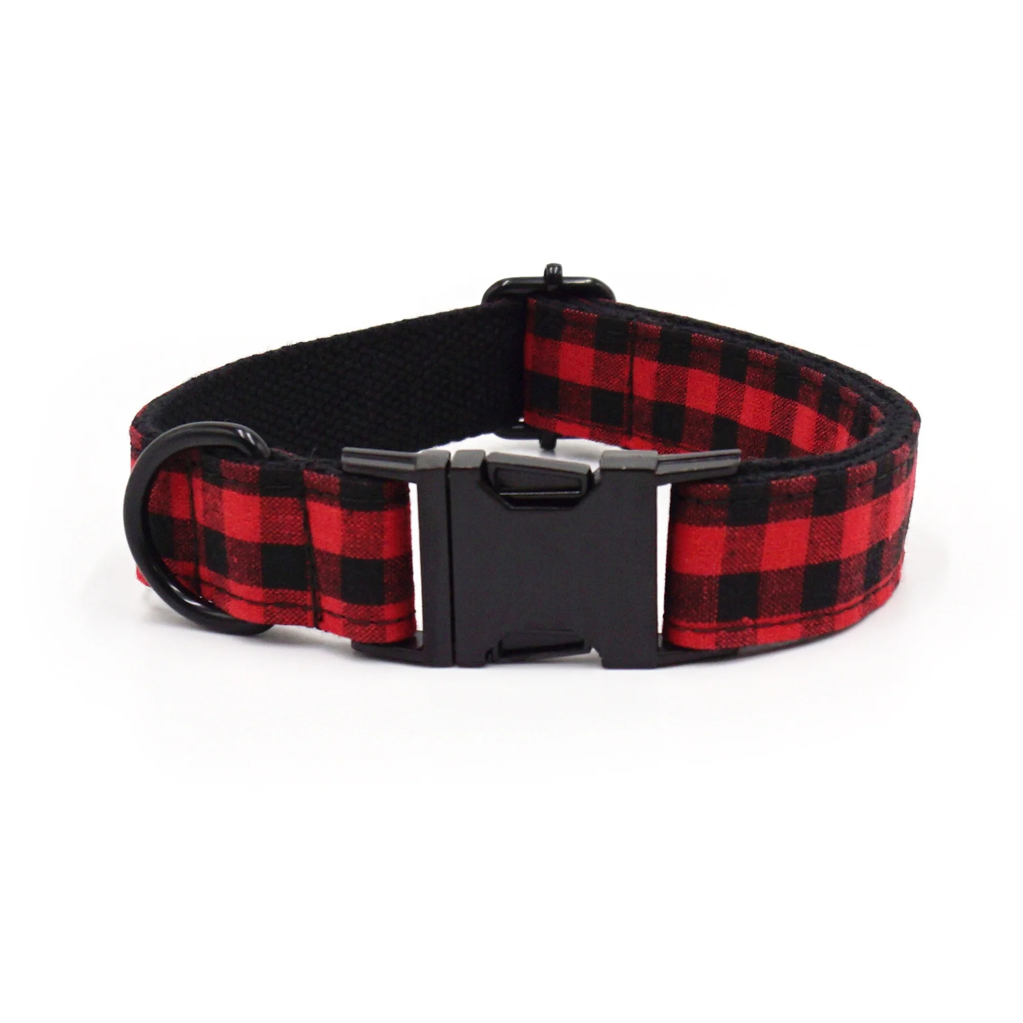 Hot selling products 2024 british style cotton dog leash classic cotton dog collar plaid dog collar leash and harness set