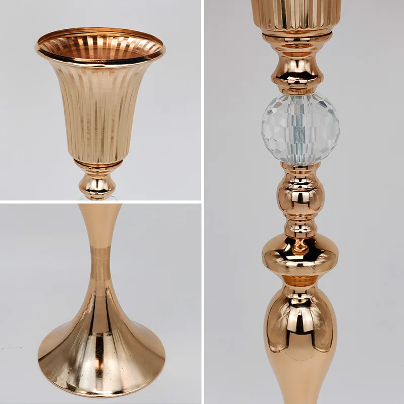 Wedding Props Decorative Iron Galvanized Flower Vase Display Tall Metal Wedding Decoration Flower Stand