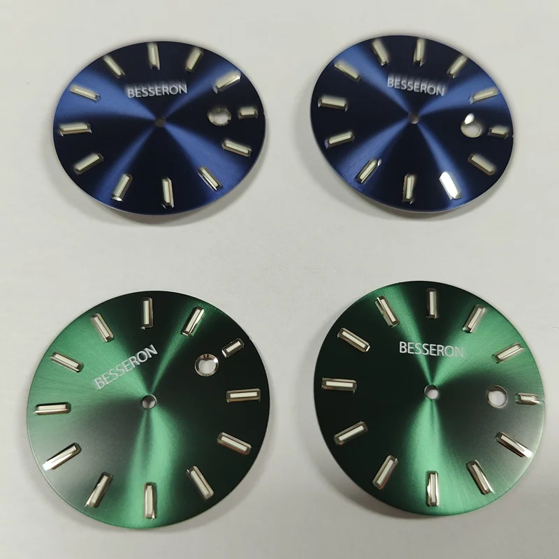 Wholesales Price High Quality Blank Watches Face watch Dials Parts Custom Logo Luminous Nh35 28.5mm Watch Dial Maker