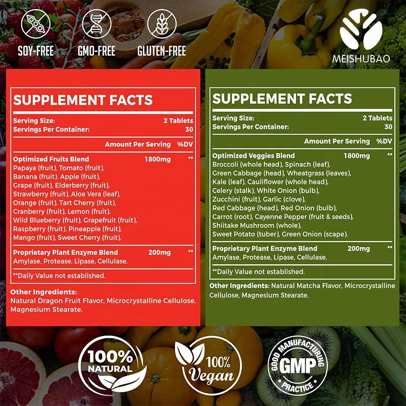Food Supplements  Everyday Fruits and Vegetables Supplements 18 Whole Fruit and 17 Whole Veggie Set