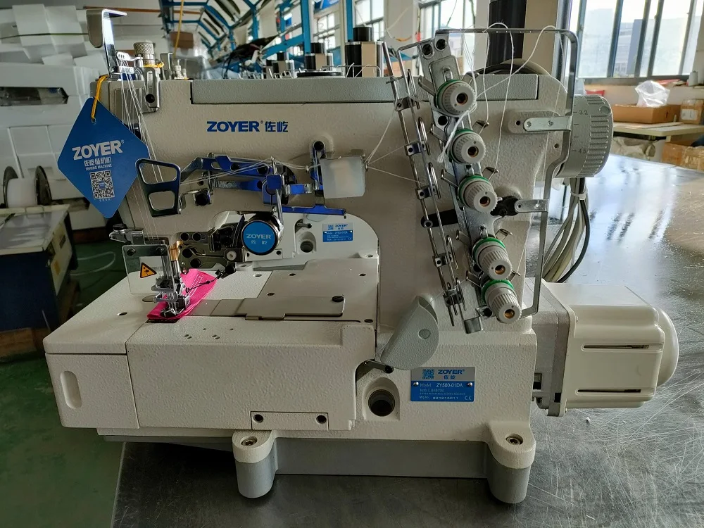 ZY500-01DA ZOYER direct drive auto trimmer cover stitch sewing machine for many kinds of decoration