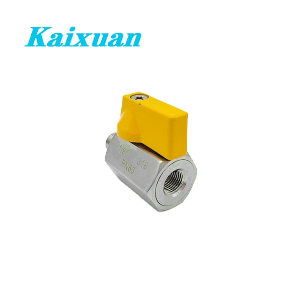 Factory wholesale & Free sample Stainless Steel 304 316 1/8 '-1' female to male thread mini ball valve FM 1000WOG PN63