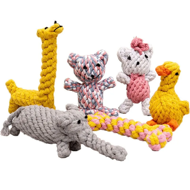 Cotton Rope Pet Chew Toys Teeth Grinding Resistance to Bite Dog Toy Set Pet Dog Toys Wholesale