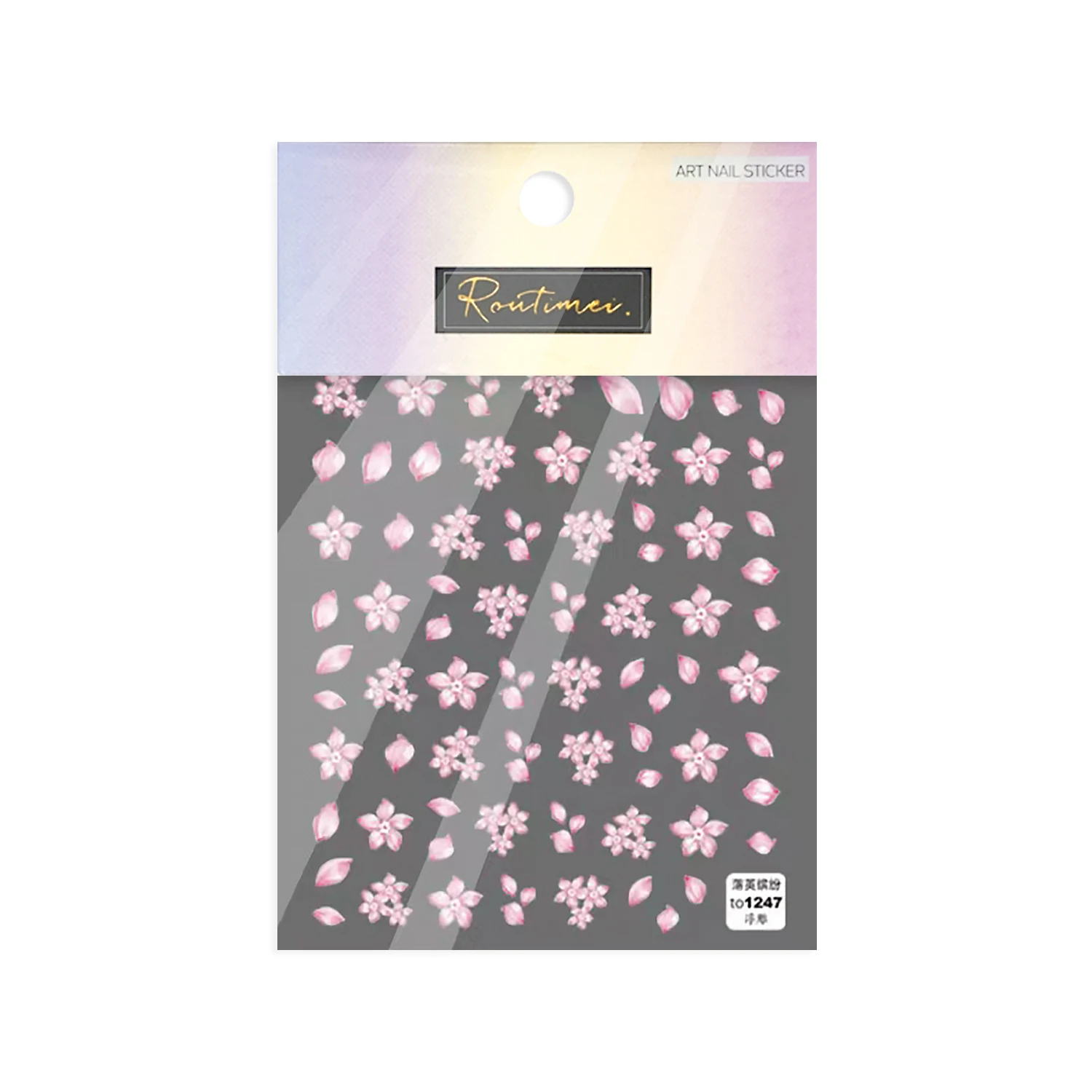 Spring nail sticker tomoni sticker self-adhesive flowers 5d emboss stickers for nail