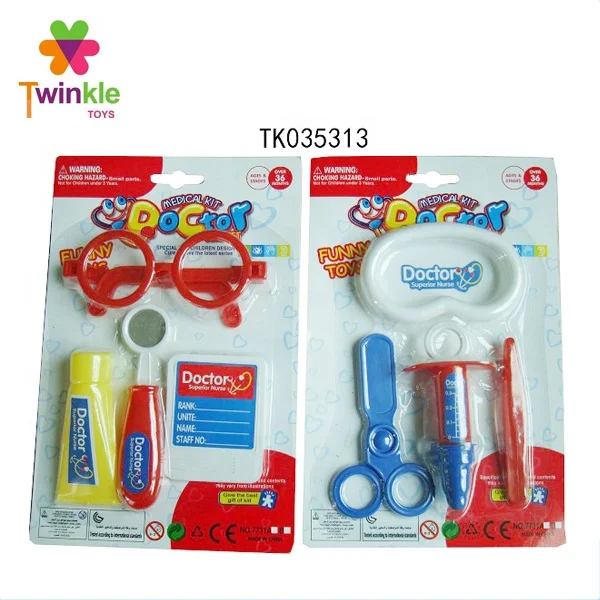 Kid toy plastic medical doctor tool play set