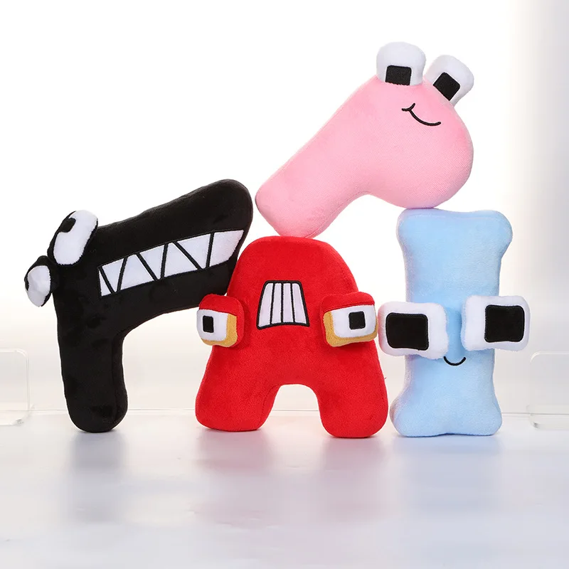 26 стилей букв алфавита плюшевая кукла аниме Kawaii английского мягкие игрушки детская игрушка Алфавит знания но