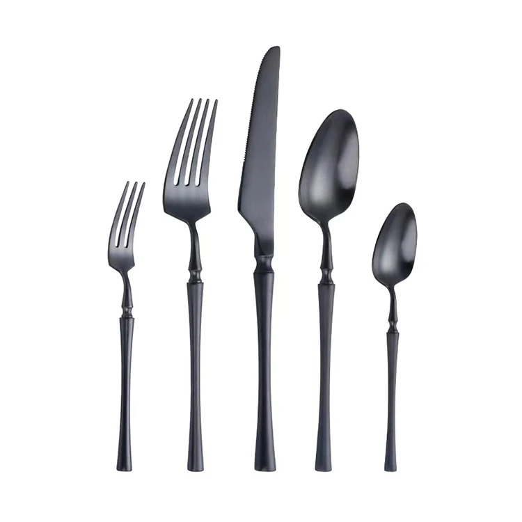 Stainless Steel  Mirror Polishing Silver Travel Elegant Modern Utensils Flatware Cutlery Set