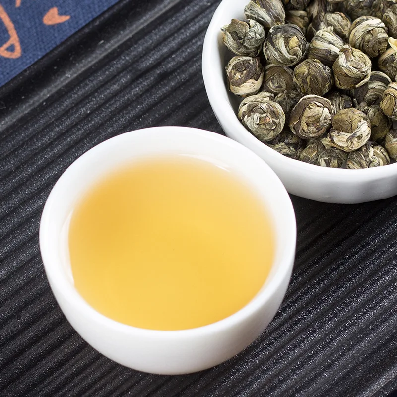 Top Quality Organic Flowering Jasmine Green Tea Balls Chinese Jasmine Green Tea Loose Leaf Sliming Tea Jasmine Dragon Pearls