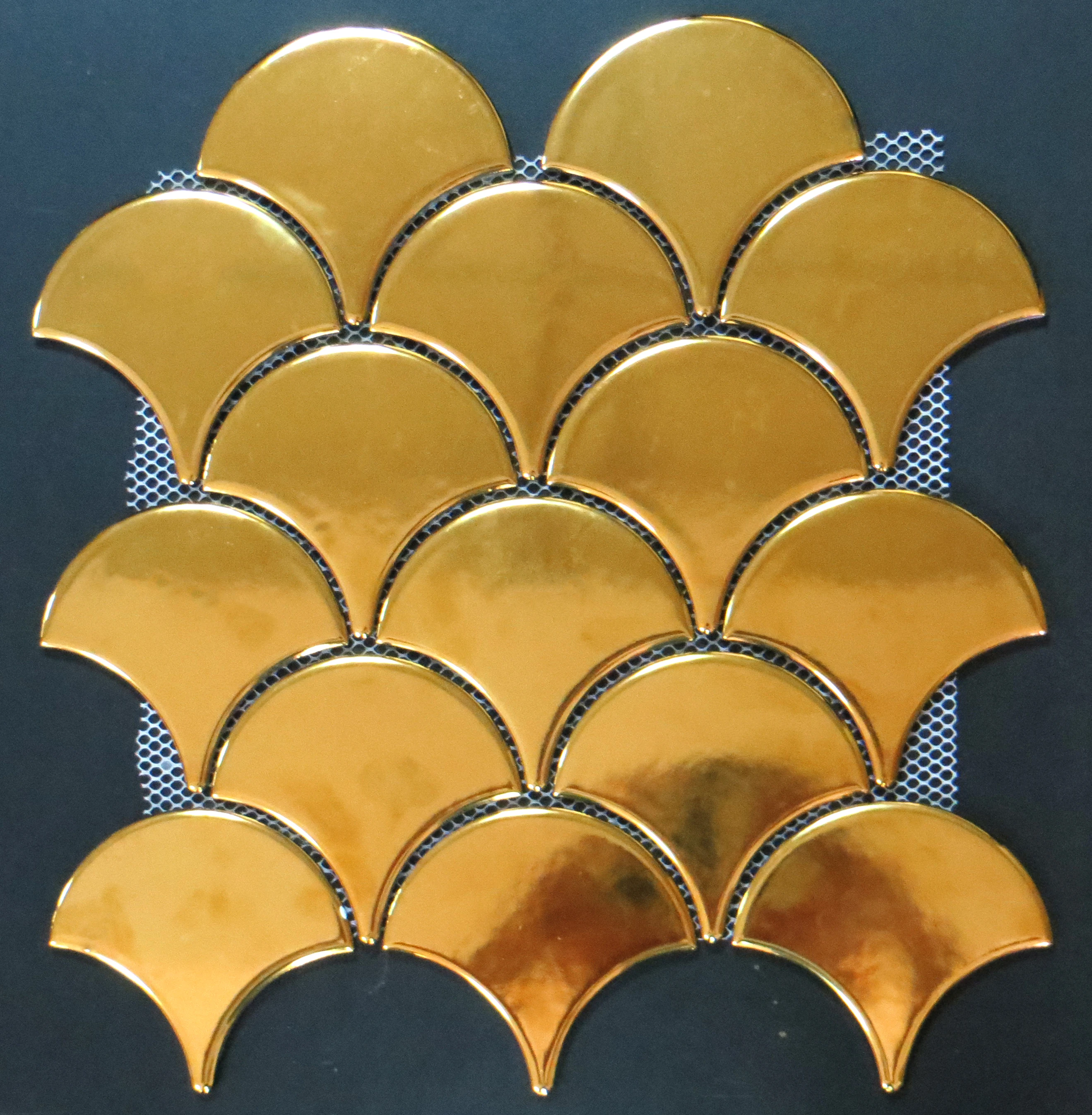 Gold Various Ceramics Mosaic Tile