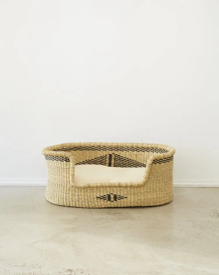 Wholesale Seagrass Pet Bed Woven Seagrass Dog Bed Wicker Pet Basket Eco-friendly Puppy House Vietnam Manufacturer
