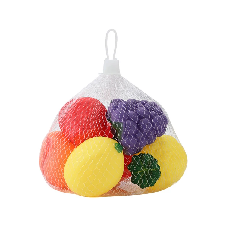 Selected BPA Free PVC Toddlers Cognition Supplies Soft Squeeze Squeaky Colorful Fruit Assortment Toy For Baby Learning & Playing
