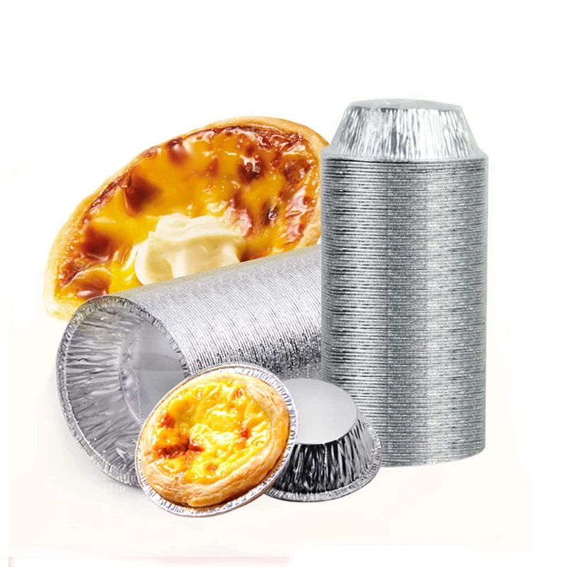 Disposable Aluminum Foil Pleated Baking Cups Aluminum Foil Container Egg Tart