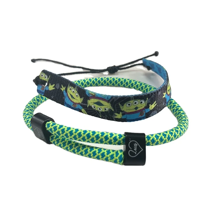 Customized Adjustable Mixed Colour Green Hand Woven Bracelet For Girls