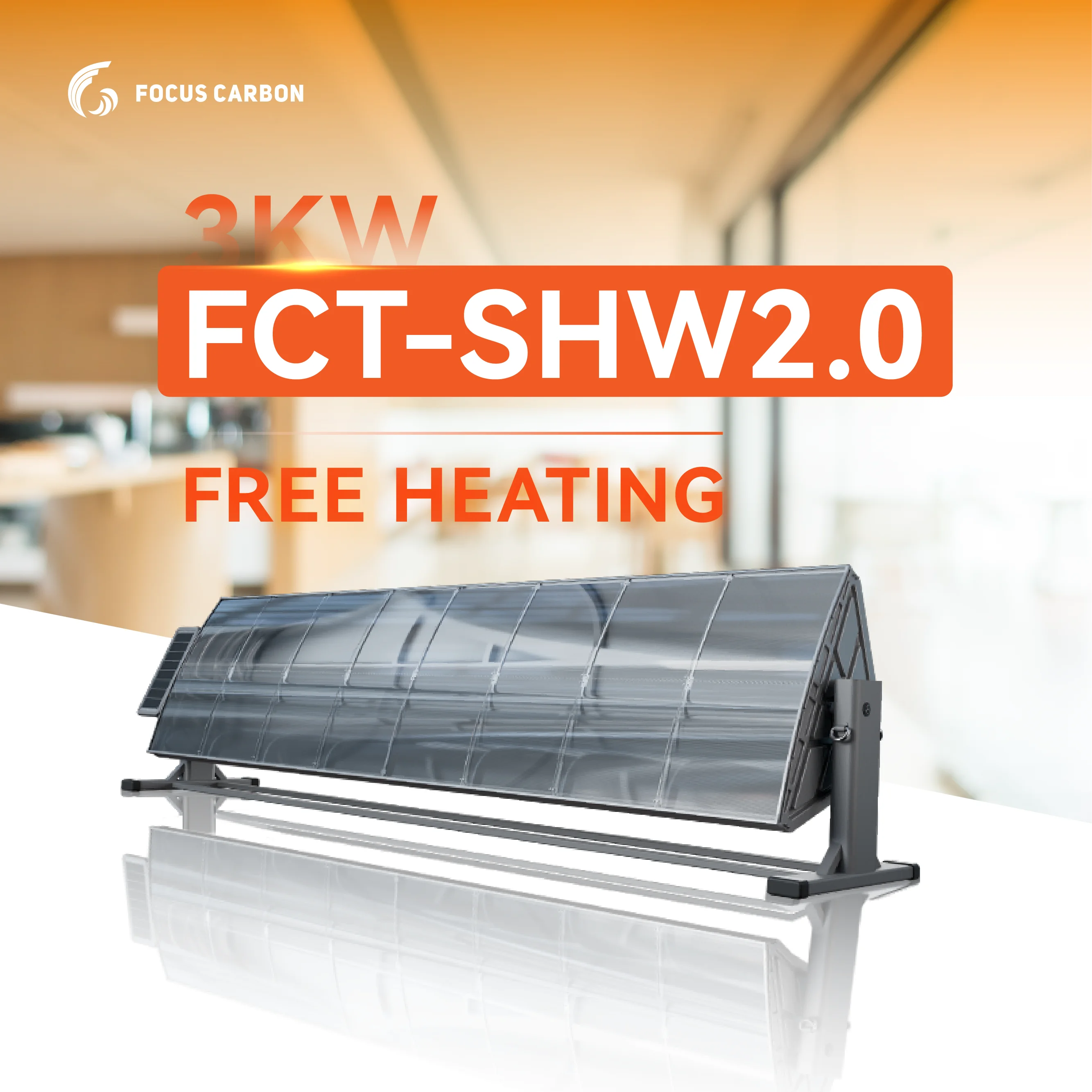 Focus Carbon High Level steam generator parabolic solar concentrator collector